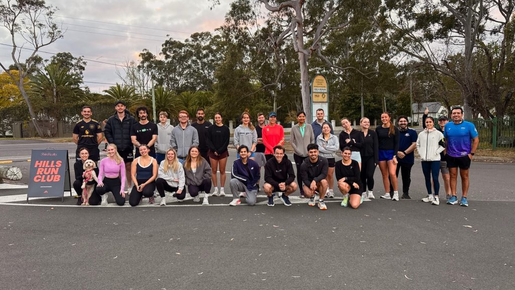 Runners gathered together in the early morning at the Hills Run Club Thursday Morning Run